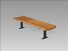 2029-6-P Concave Seat (Recycled Plastic Slats), 