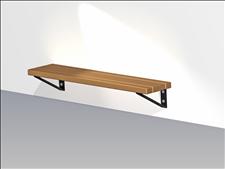 2045-6 Wall-mount Seat (Wood Slats)