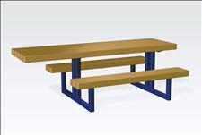 2169 Accessible Picnic Table with Seats (Recycled Plastic Slats)