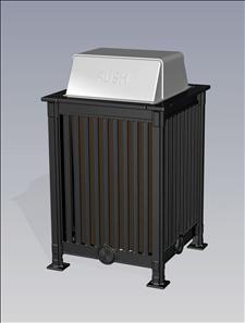 2667-HT Litter Container with Hamper Top