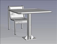 2932-3636 Boulevard Square Table with Center Support