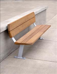2380-6 Prism™ Bench with Ipe hardwood slats