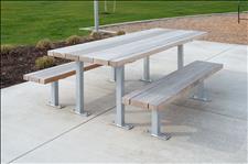 2062 Picnic Table and Seats (Wood Slats)
