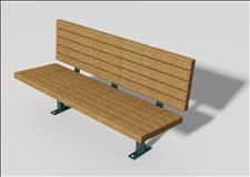 2017-6-ADA Accessible Bench (Recycled Plastic Slats)