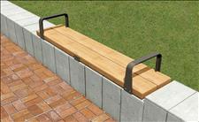 Central Park 2033-6 Wall-top Seat with Armrests