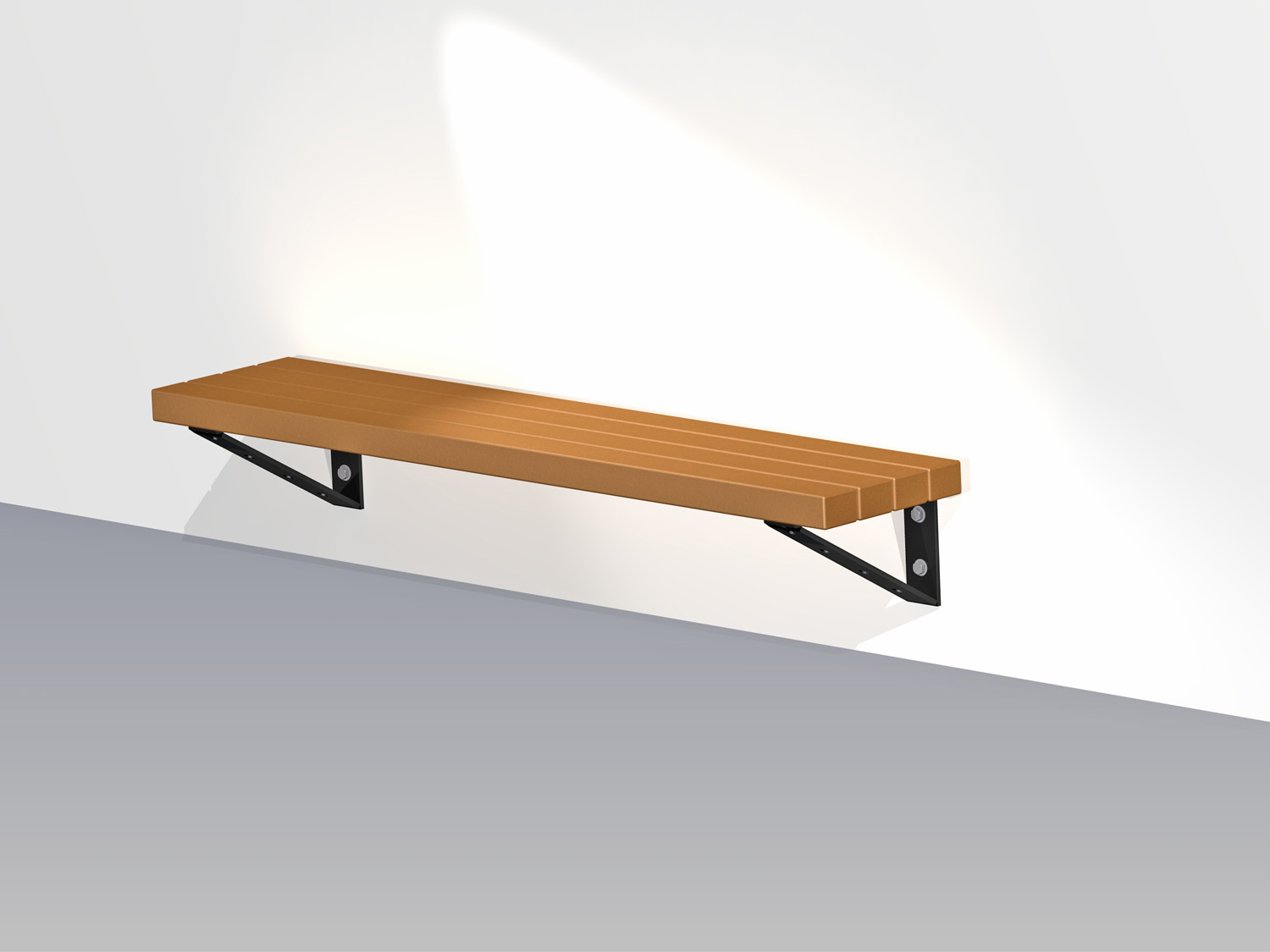 Timberform Site Furnishings, Outdoor Bench With Back Panel Mounting