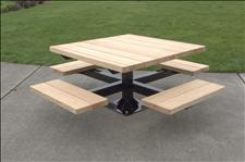 2056-8484 Integral Table and Seats (Wood Slats) 