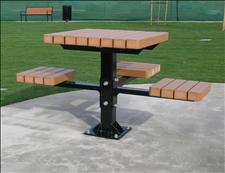 2061-ADA Accessible Table and Seats (Recycled Plastic Slats) 