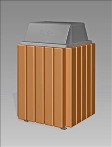 2089-HT Hamper Top Litter Container (Recycled Plastic Surround)