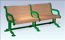 2121-6 Bench with Intermediate Armrest