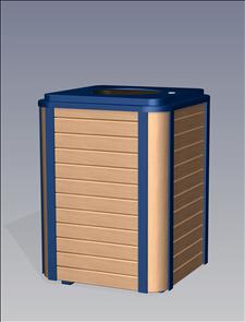 2136-FT Flat Top Litter Container