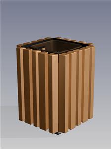 -OT Open Top Litter Container (Recycled Plastic Surround)