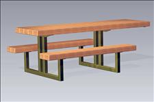 2165 Accessible Picnic Table with Seats (Wood Slats)