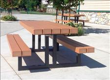 2168 Picnic Table with Seats (Recycled Plastic Slats)