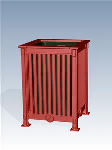 2667-OT Litter Container with Open Top