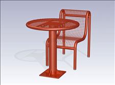 2922-0030 Profile Round Table with Center Support