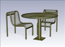 2922-0044 Profile Accessible Round Table with Center Support