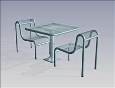 2922-3636 Profile Square Table with Center Support