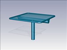 2942-4444 Profile Accessible Square Table with Center Support