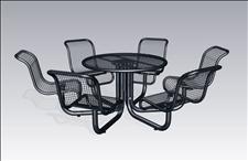 2973-61 Profile Integral Table with Six Chairs