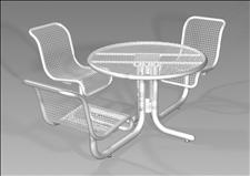 2978-31 Profile Accessible Integral Table with Three Chairs