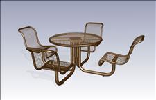 2978-41 Profile Integral Table with Four Chairs