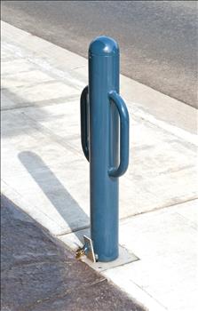 2172-RH Removable Metal Bollard with Handles and Hasp